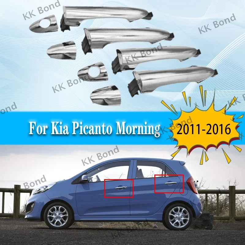 

A SET Plating Exterior Car Door Handle For Kia Picanto Morning 2011 2012-2016 82651-1Y020 82661-1Y020 83651-1Y020 83661-1Y020