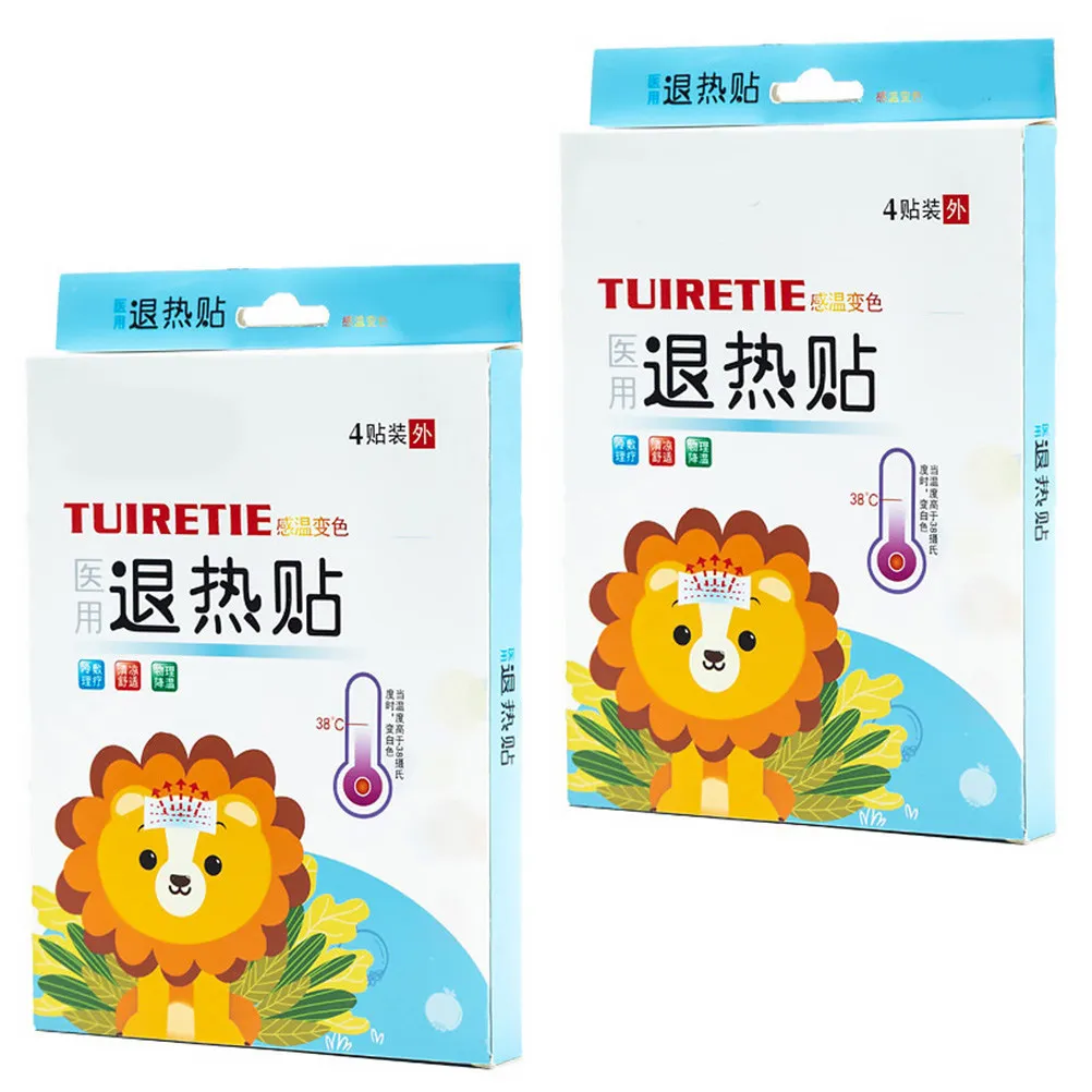 

8Pcs Temperature Sensitive Color Changing Fever Cooling Patches Mild Plant Ingredients Safe for Kids Lightweight Skin Friendly