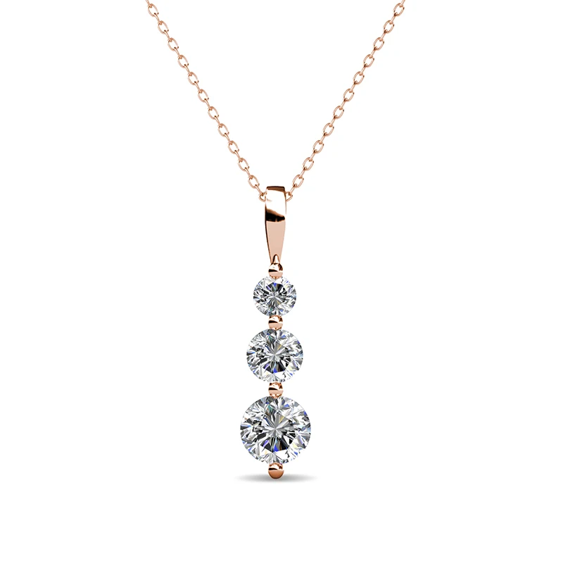 

Daisini Роскошные ювелирные изделия для женщин, ожерелье из серебра 925 пробы с кристаллами Сваровски, белое золото 18 карат, элитный подарок