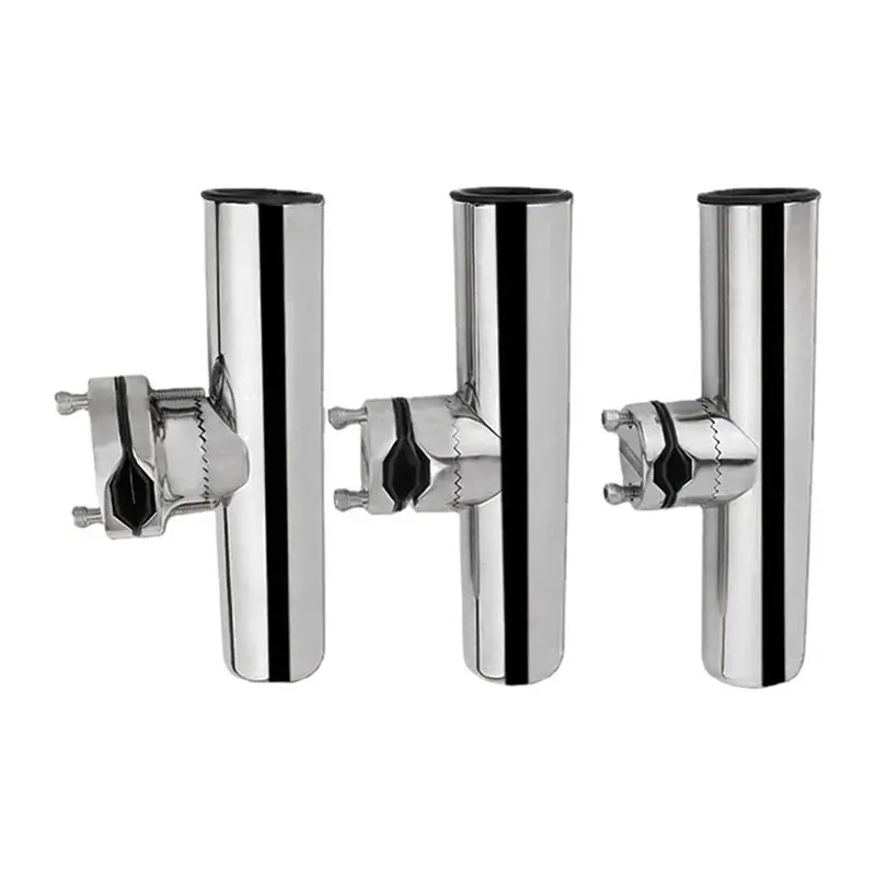 Boat Fishing Rod Holder 304 Stainless Steel Clamp On 32mm 52mm Rail Mount Yacht Marine Hardware Adjustable