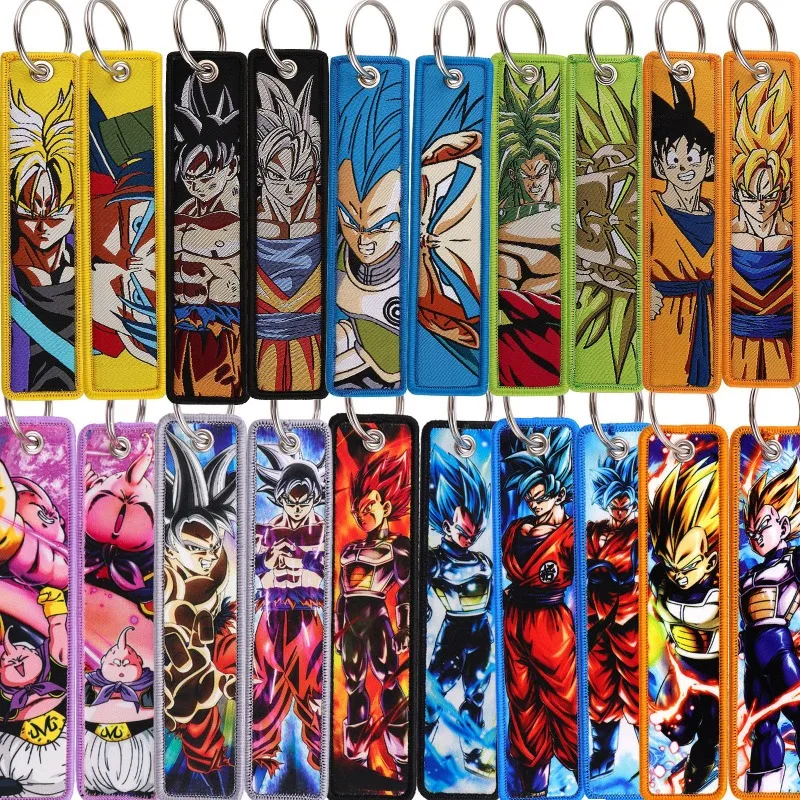 

Anime Dragon Ball Super Saiyan Keychain Hanging Rope Wukong Beijita Cartoon Pendant Weaving Fabric Pendant Toy Gift