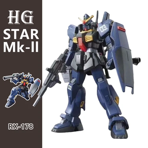 스타 조립 모델 메카 키트 장식 장난감, HG 신입생 컬러, Mk-ll RX-178 타이탄 블루 래빗 조인트 이동식 모델 장난감, 소년 선물 