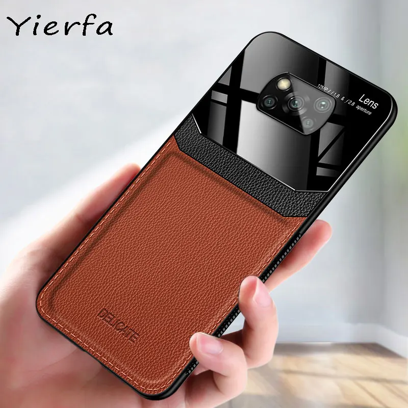 

X3 Cases For Xiaomi Poco X3 nfc Case PU Leather Silicone Shockproof Bumper Back Cover Xiomi Pocophone F2 Pro POCO F3 Phone Case