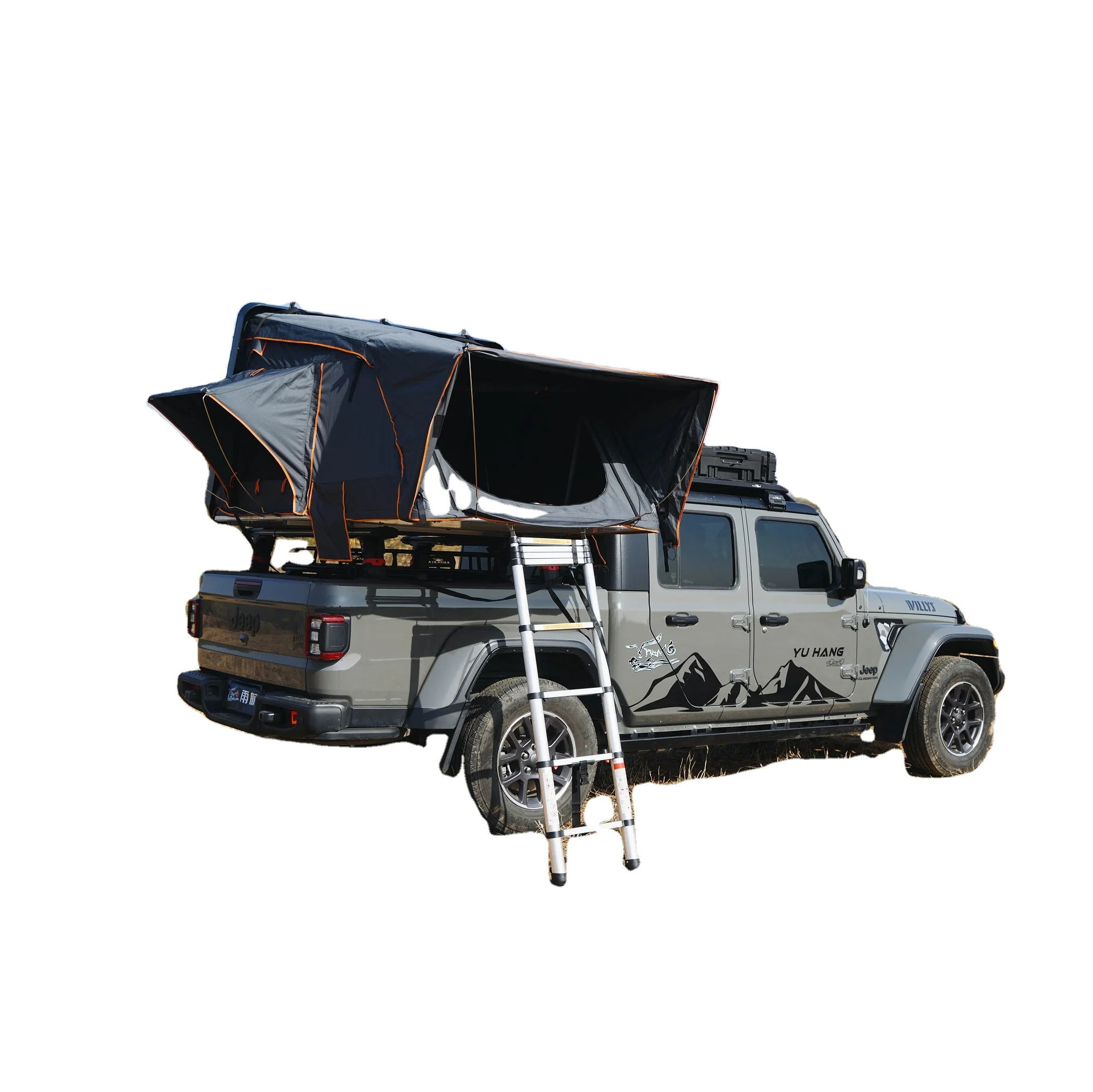 

CAR ROOF RACK For JEEP Gladiator-Roof Tent Roof Platform Bed Rack Cross Bars Top Toolbox Side Steps Railings Systems Custom