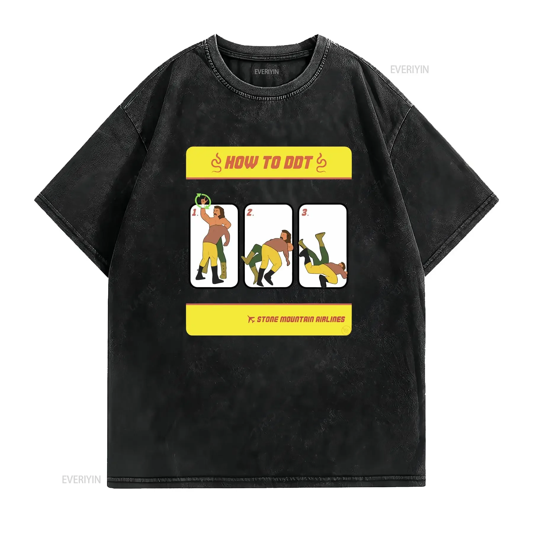 Jake The Snake Roberts How To DDT T Shirt vintage Washed Top For Everyday Wear Versatile homme Stylish Soft Comfortable