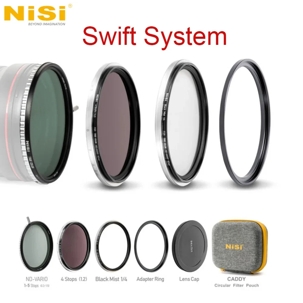 NiSi Swift VND Mist Kit True Color VND Kit Add On Kits True Color 1-5 Stops VND ND Black Mist UV IR-Cut Adapter Ring