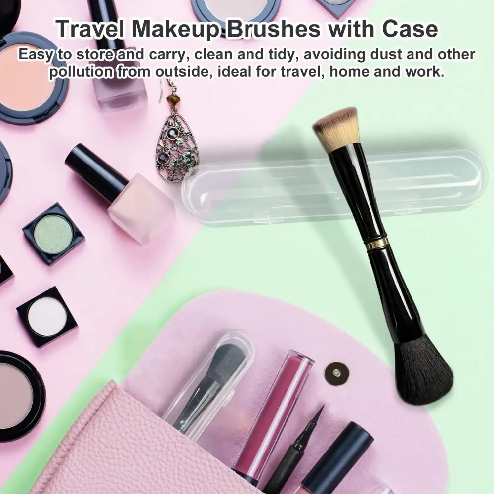 Cream for Liquid Double Ended Travel Makeup Brushes Makeup Brush Set 4 in 1 with Case