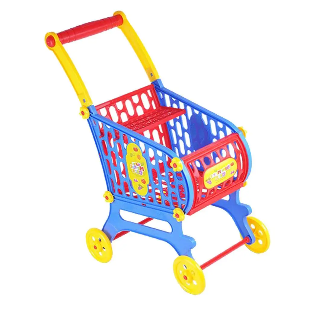 Assembled Supermarket Shopping Cart Playset for 80cm Baby Dolls Kids Toys Gift