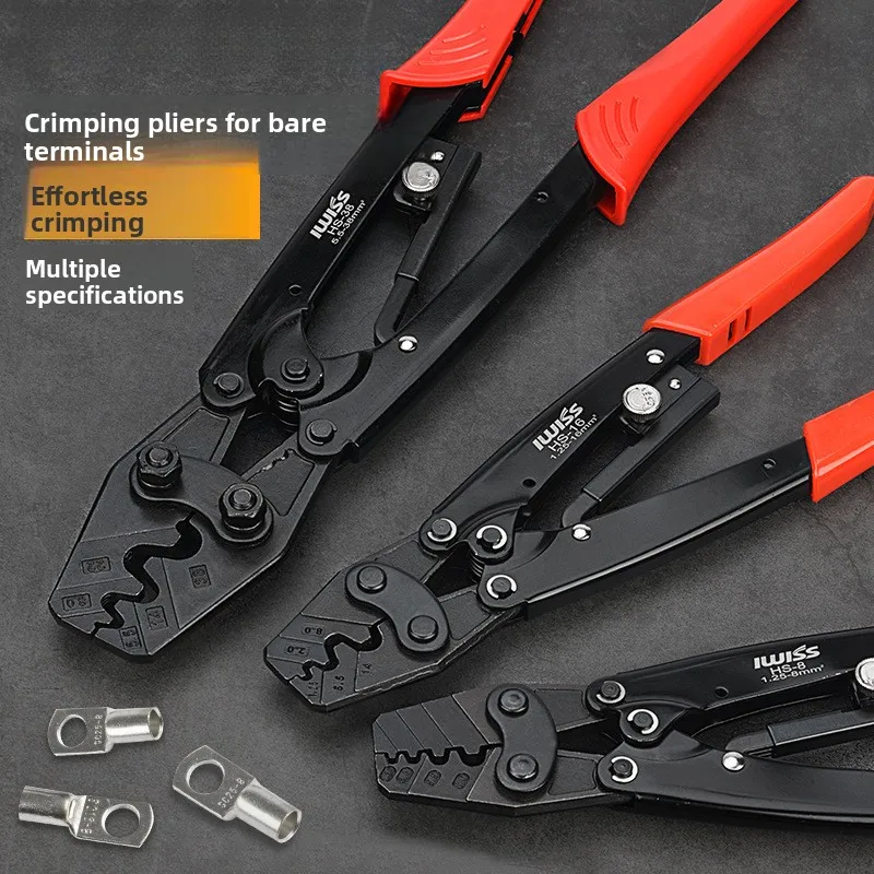 Ratchet Bare Terminal Crimping Plier OT UT RNB SC Wire Lug Crimper Multi Functional Electrical