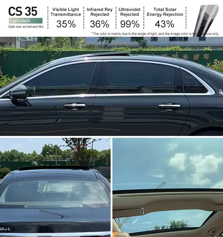 50cmX5m Nano Ceramic Film IRR90 UV99% Anti-glare UV Protection High Insulation Solar Car Window Tint Film Protector foil Sticker