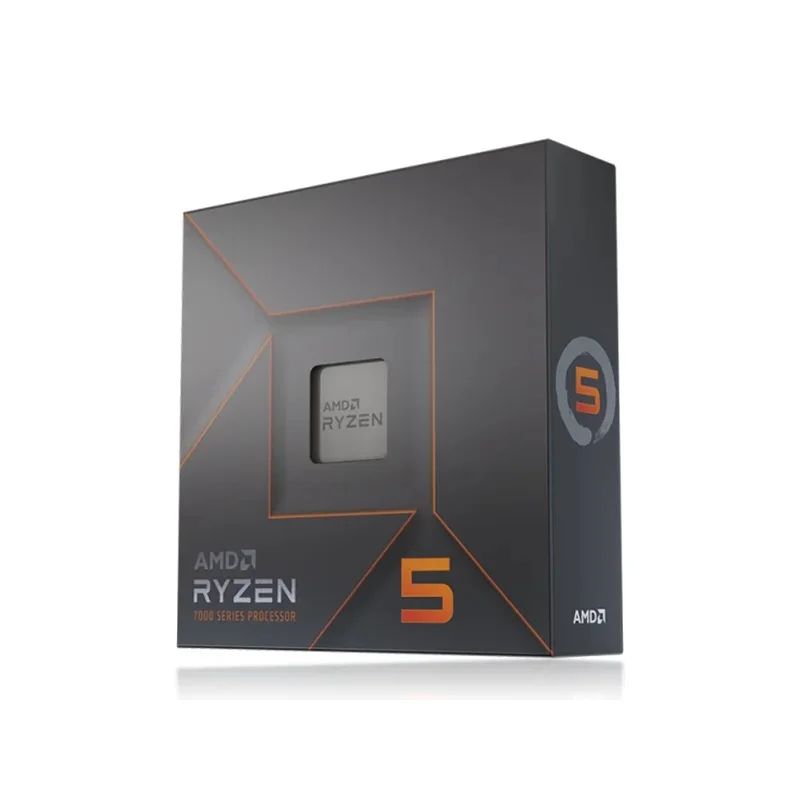 Processador para jogos AMD Ryzen 5, CPU, R5 7600X, 6 núcleos, 12 threads, soquete 5nm, AM5 sem ventilador, PC gamer, nova marca, 38m