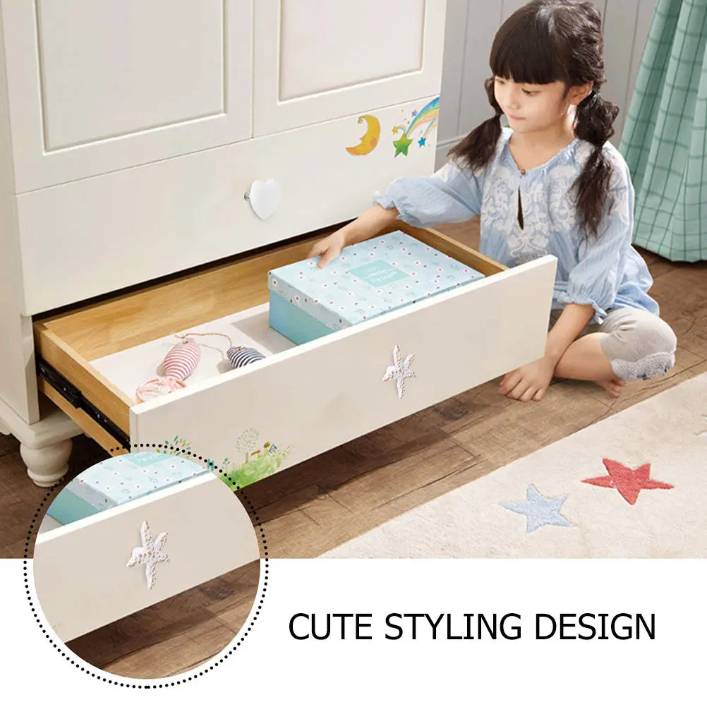 2 Pcs Fashion White Nautical Drawer Pull Silver Beach Themed Dresser Knobs Cabinet