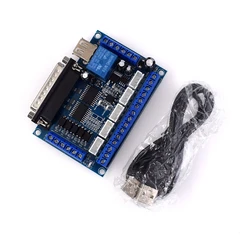 MACH3 Engraving Machine CNC 5-Axis Stepper Motor Driver Interface Board With Optical Coupler Isolation