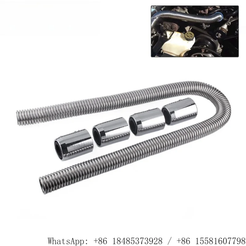 48 Inch 24 Pieces Stainless Steel Cooling Hose Kit Engine Radiator Pipeline Auto Cooling System Upgrade Fitting