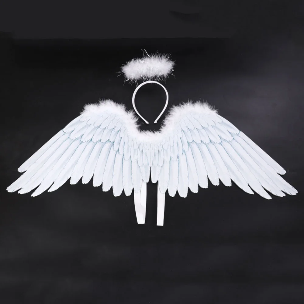 Non-Woven Angel Wings Halloween Christmas Decoration Party Props Stage Performance Show Scene Layout Angel Wing Dressing Up Prop