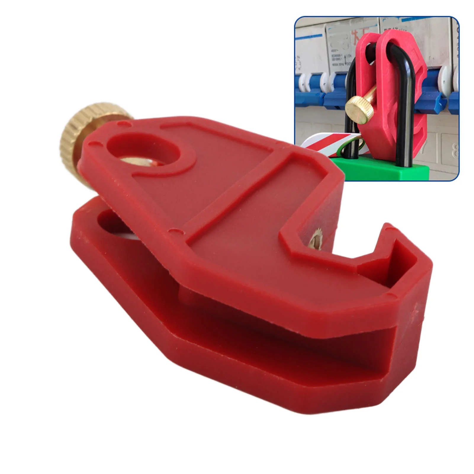 2 Pcs Circuit Breaker Lockout Device Nylon Insulated Safety Lock Universal Single Breaker Lockout