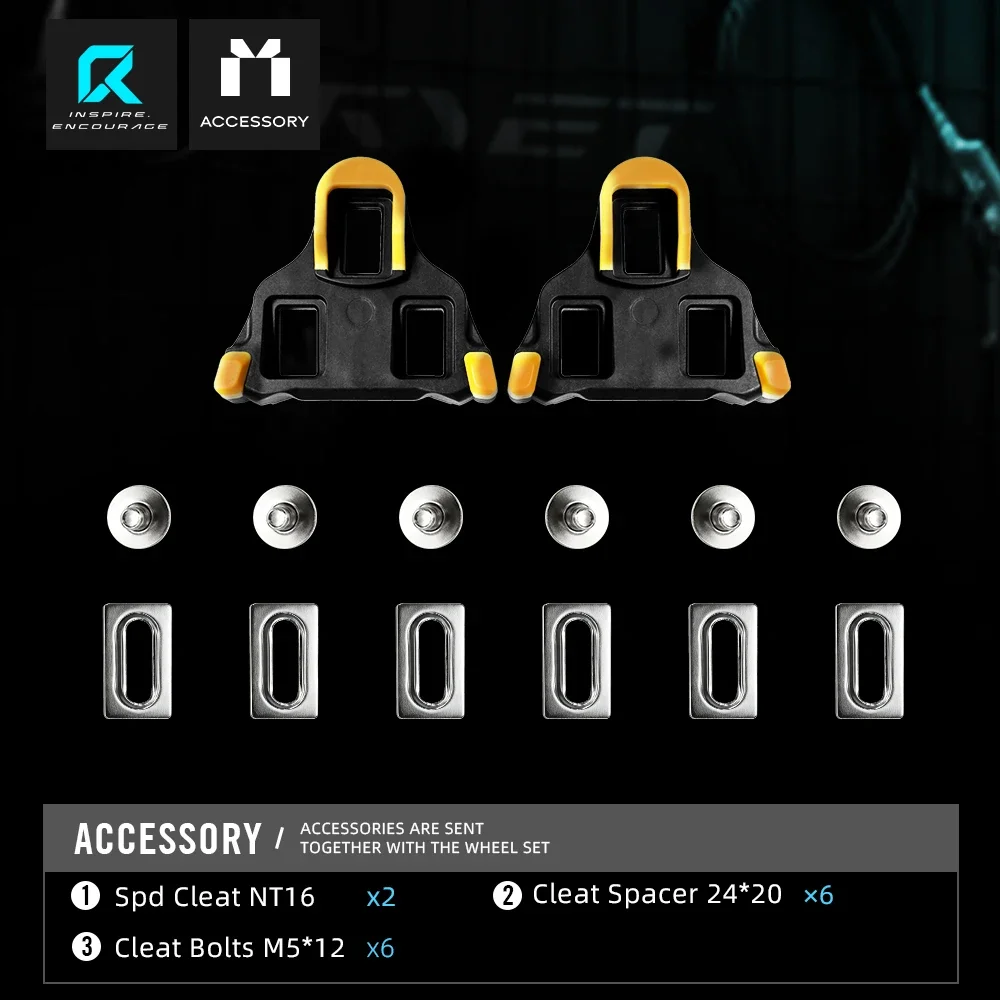 RYET Carbon Clip-in Road Bike Pedals, 178g Ultralight CNC Titanium Spindle DU+3 Bearings 6° Float Anti-Slip Self-locking Pedals view 3