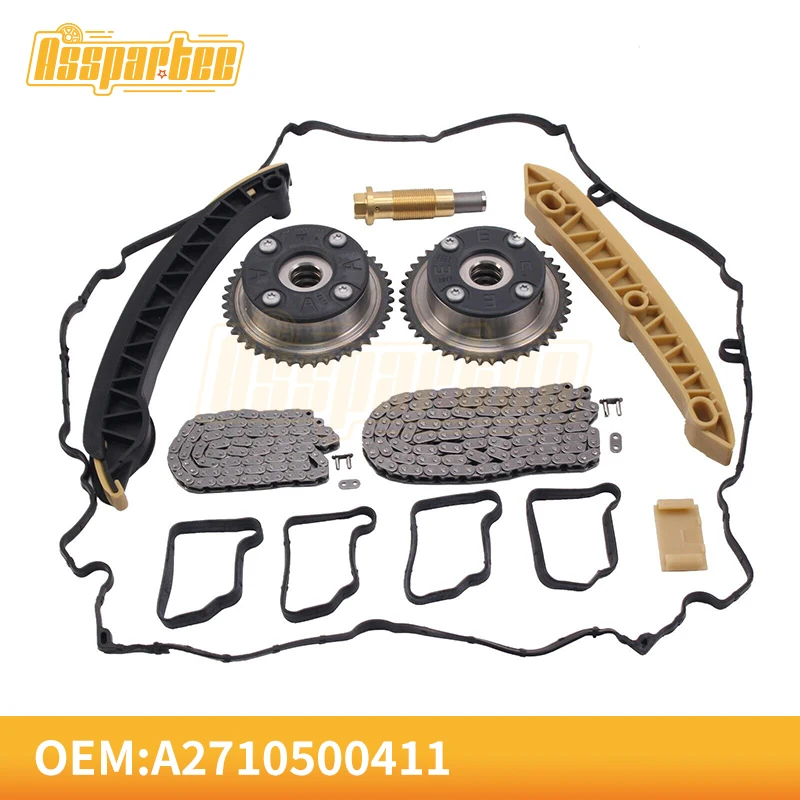 

AP02 Timing Chain Kit Camshaft Gears A2710300763 A2710300863 for Mercedes Benz M271 Petrol Kompressor C180-C230 A2710500411