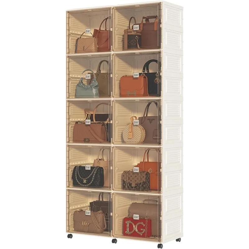 

10 Cubbies Handbag Storage Organizer for Closet,Purse Storage Organizer,Shoe&Boots Cabinet Storage