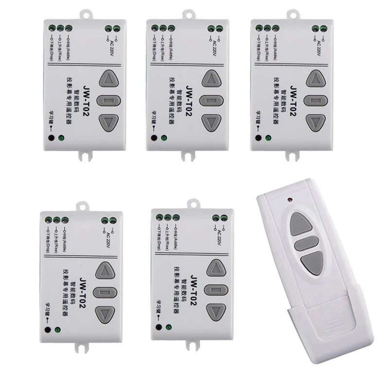 433 mhz AC 220 V RF Drahtlose Fernbedienung Schalter UP Down Stop Rohr Motor Controller Motor Vorwärts Rückwärts TX RX verriegelt