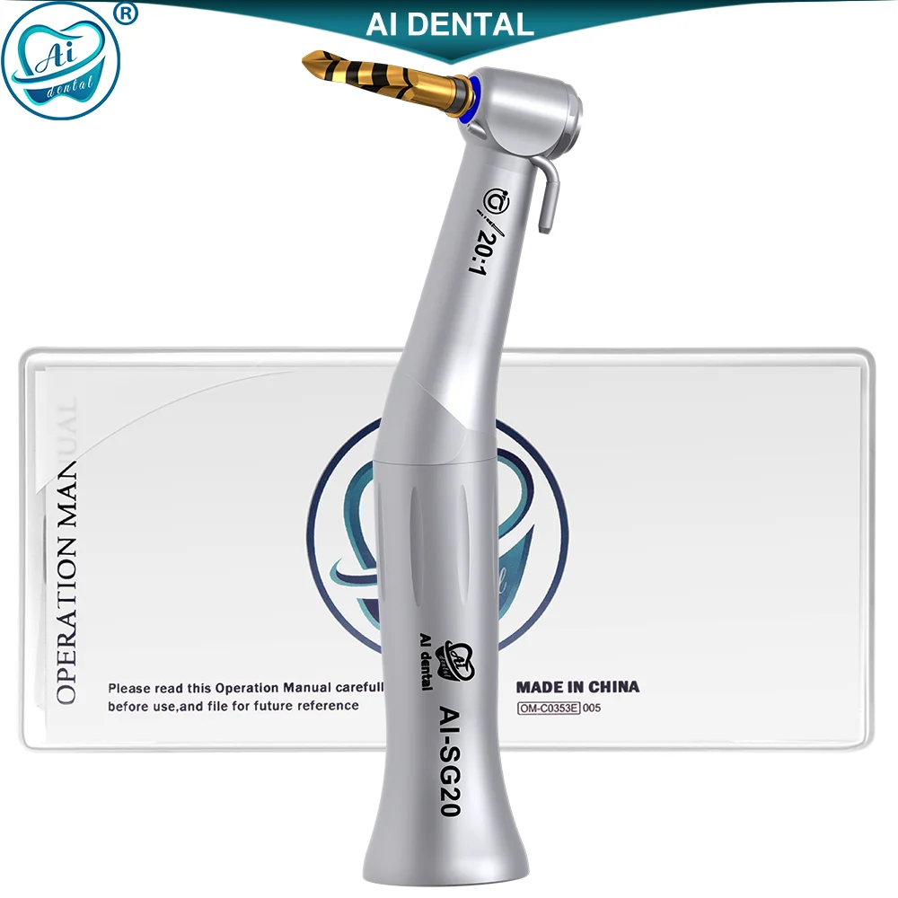 Dental Implant Surgery Handpiece Non-Optic 20:1 Reduction Speed Double System External Internal Cooling AI-SG20