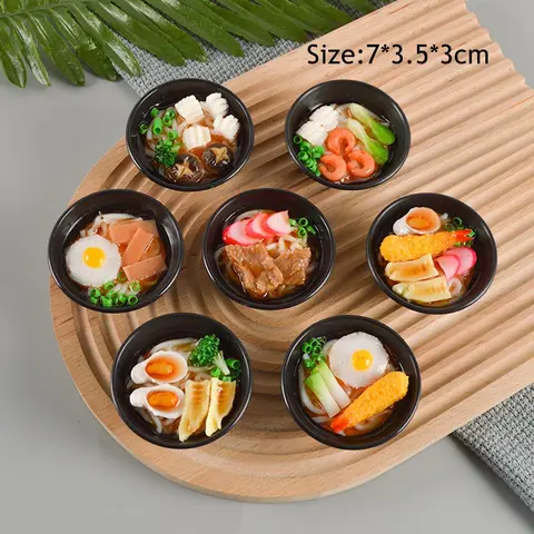 Миниатюрная еда для кукол Snoedoll 1:6, лапша с морепродуктами, 2 шт.