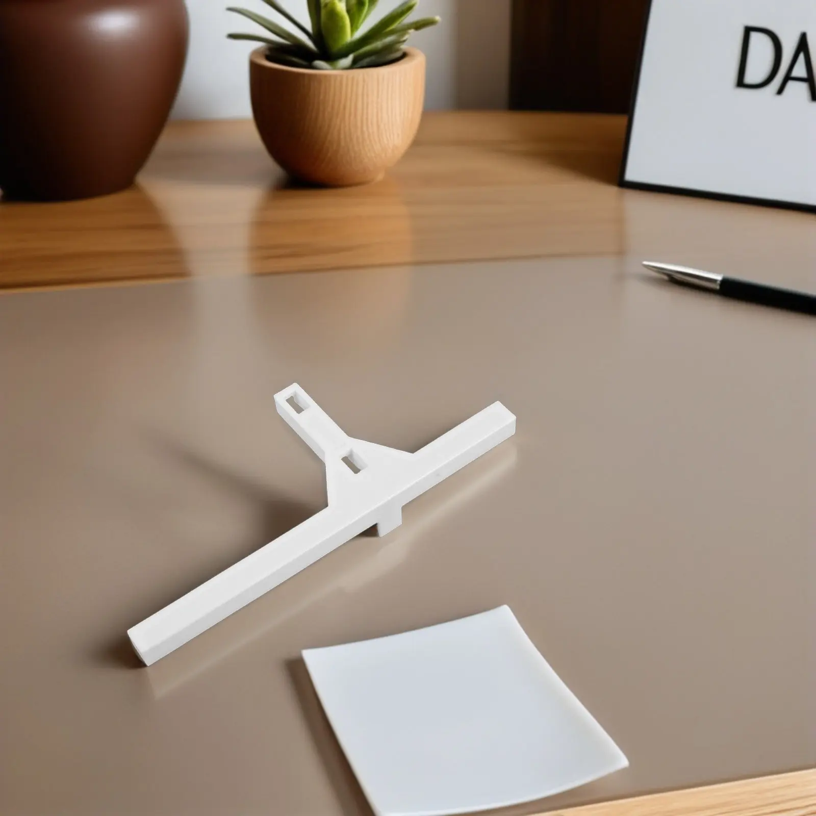 2Pcs Wire Grid Panel Base White T Shaped Plastic Display Stand Legs for Home Kitchen Organization Photo Grid Holder Desktop