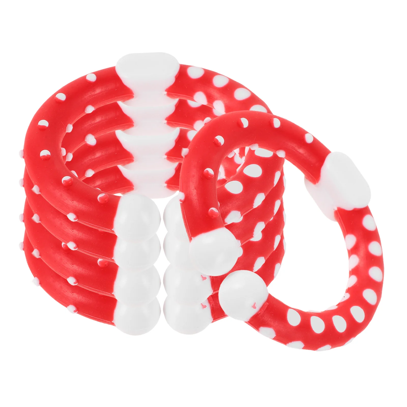 

5Pcs Infant Colorful Wearable Silicone Teething Bracelets for Babies Gum Massager Lightweight Round Design