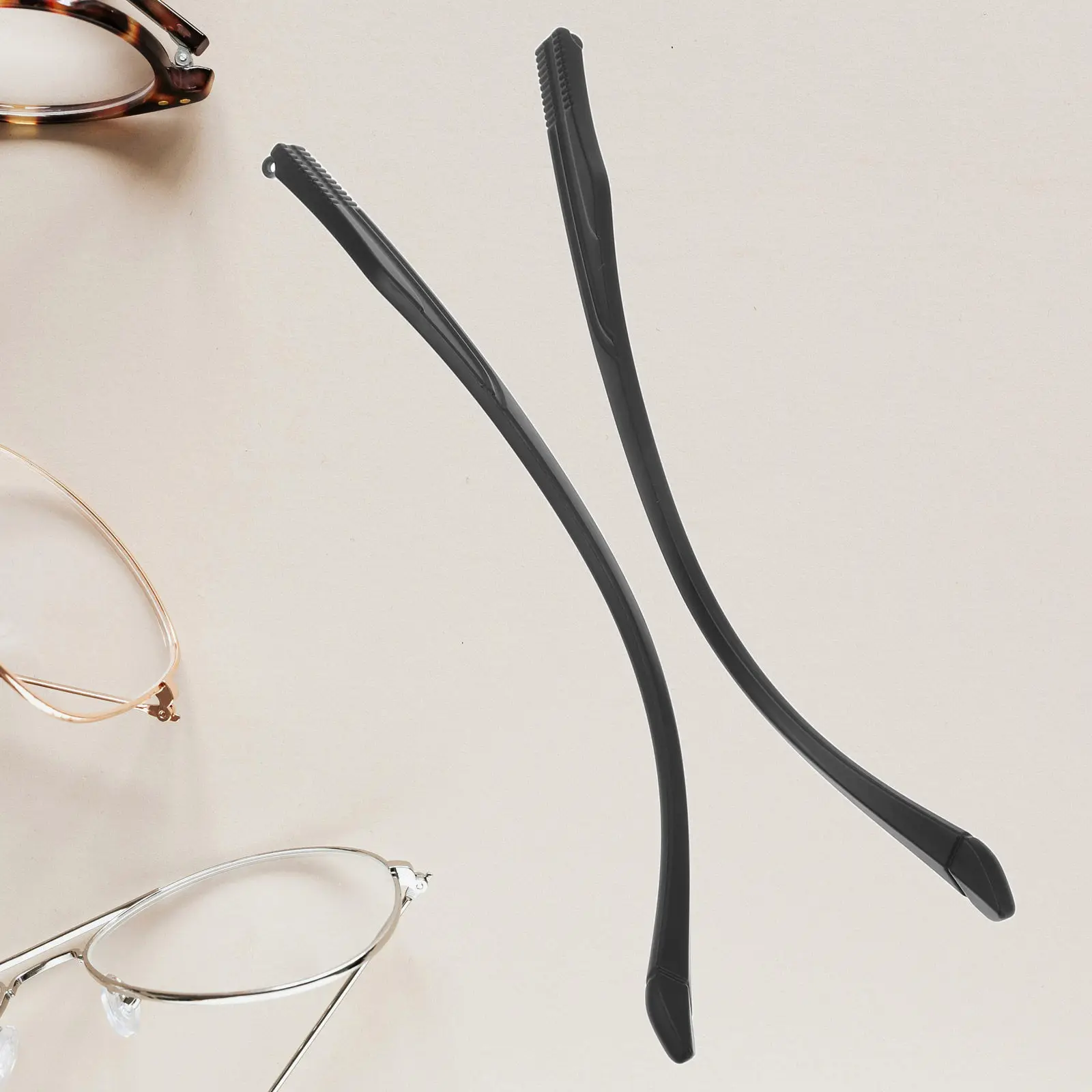 

1Pair Tr90 Temple Legs for Eyeglasses Universal Replacement Comfortable Ear Fit Flexible Resilient Lightweight Sunglass Frame