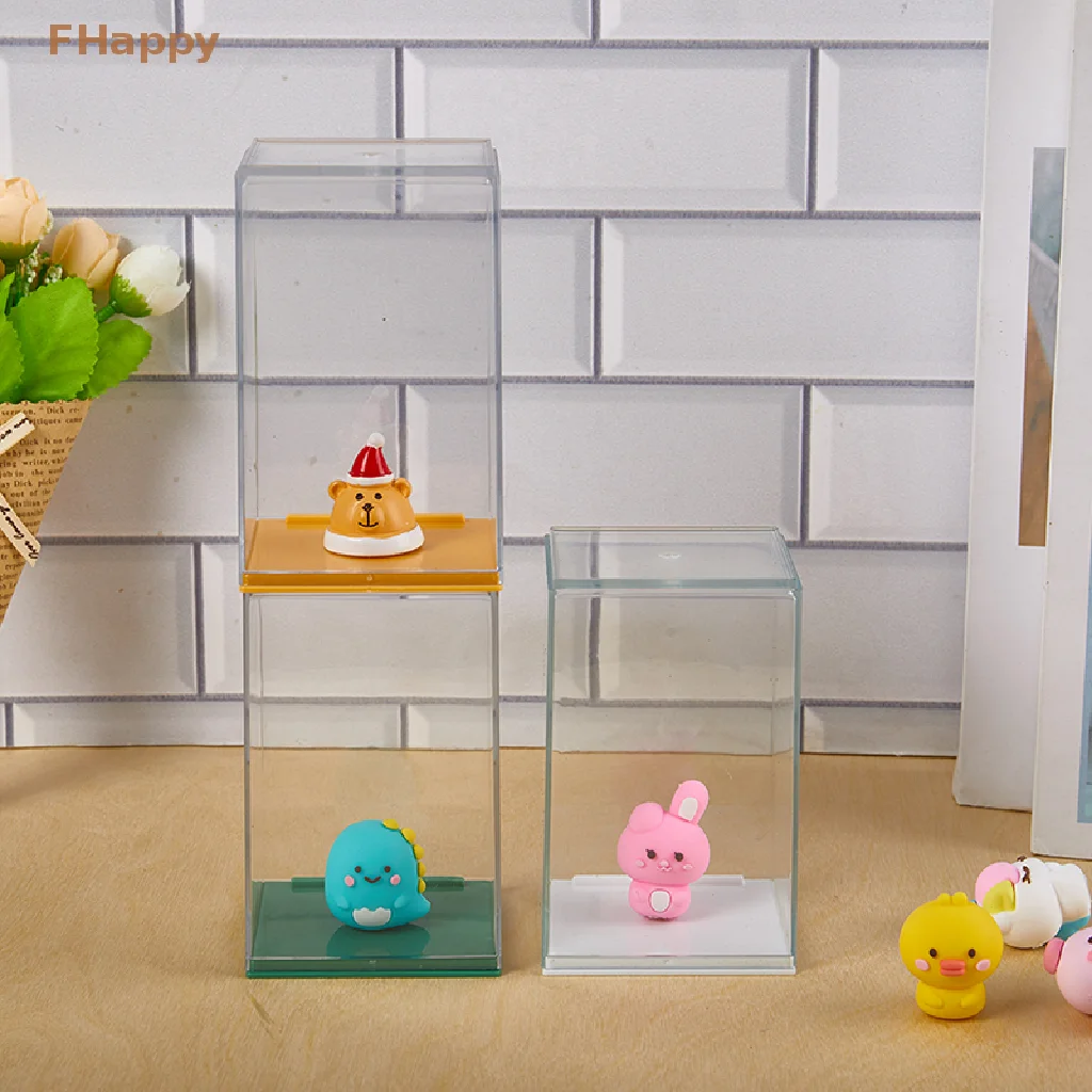 1Pc Action Figure Storage Box Cartoon Doll Blind Box Display Case Dust Plastic Model Garage Kit Toy Display Box Organizer