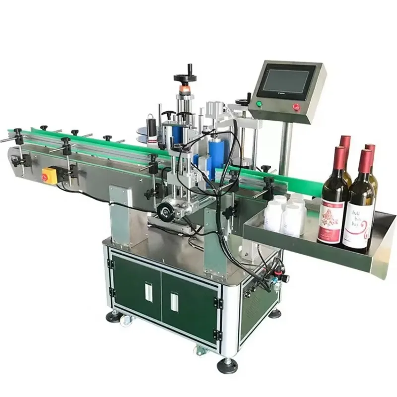 Automatic Plastic Cans Machine Label Attaching Round Sticker Label Bottle Labeling Machine for Line