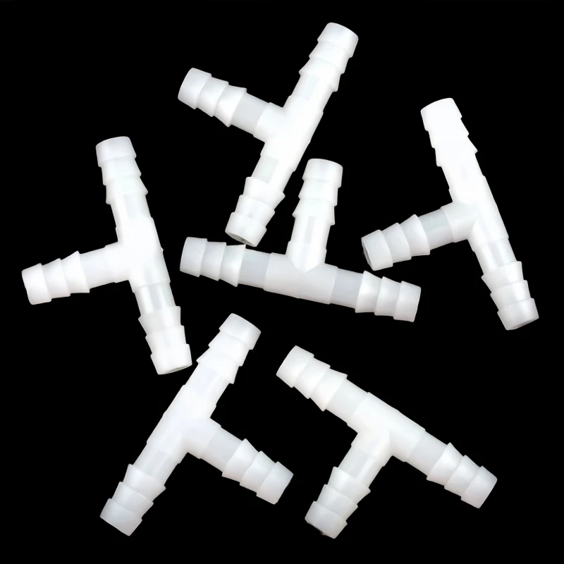 3~50PCS O.D 4~26mm White Tee Connector PE Pagoda Hose Joints Garden Irrigation  Plastics Accessories Aquarium Water tank Adapter
