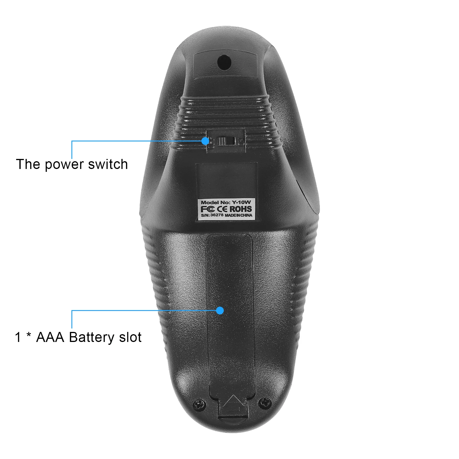 Imagem -04 - Mouse Trsem Fio de 2.4ghz com Controle de Polegar Digital 10m Manual Entrada Vertical Óptico Ergonomic