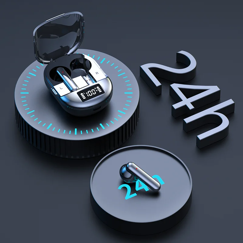 Беспроводные наушники Soleeanre, спортивные наушники, гарнитура с цифровым дисплеем, наушники-вкладыши с микрофоном, стерео поддерживает все смартфоны