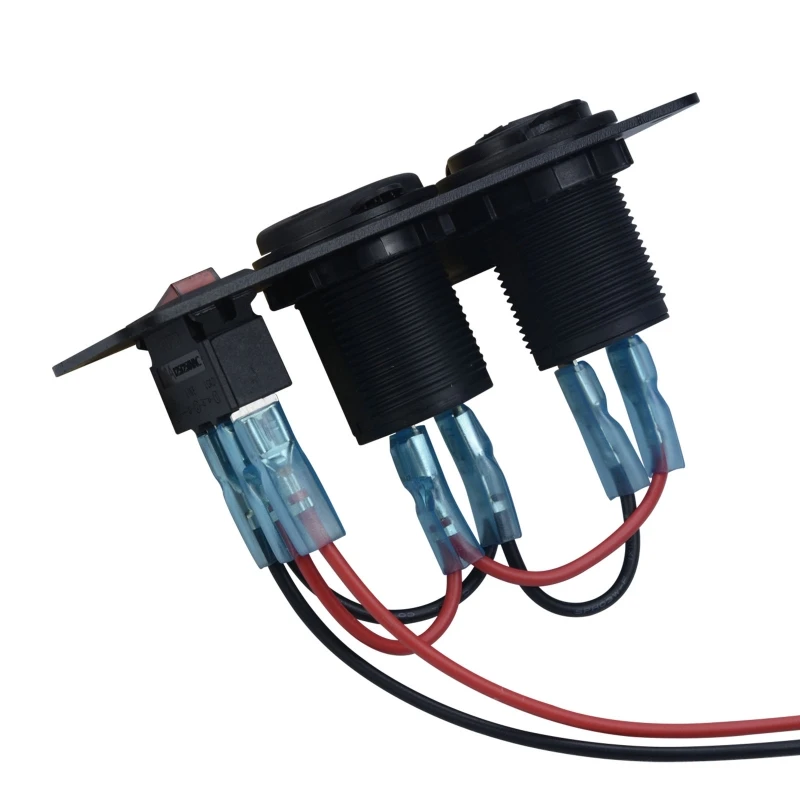 Dropship 3 in 1 Cigarette Socket Quick 12 USB Outlet Panel Prewired