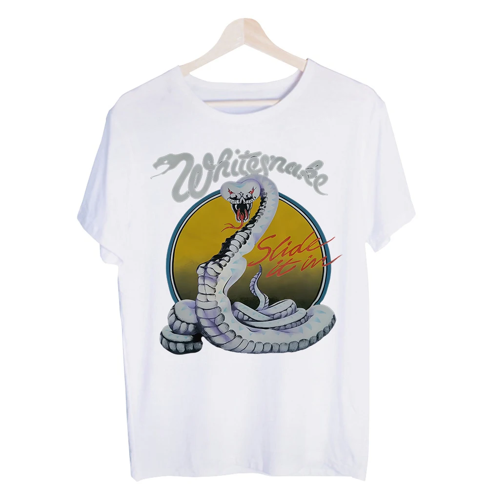 Men's Snake Graphic Tee, Short Sleeve Crew Neck T-Shirt with Vintage Style for Casual Streetwear and Daily Outfits