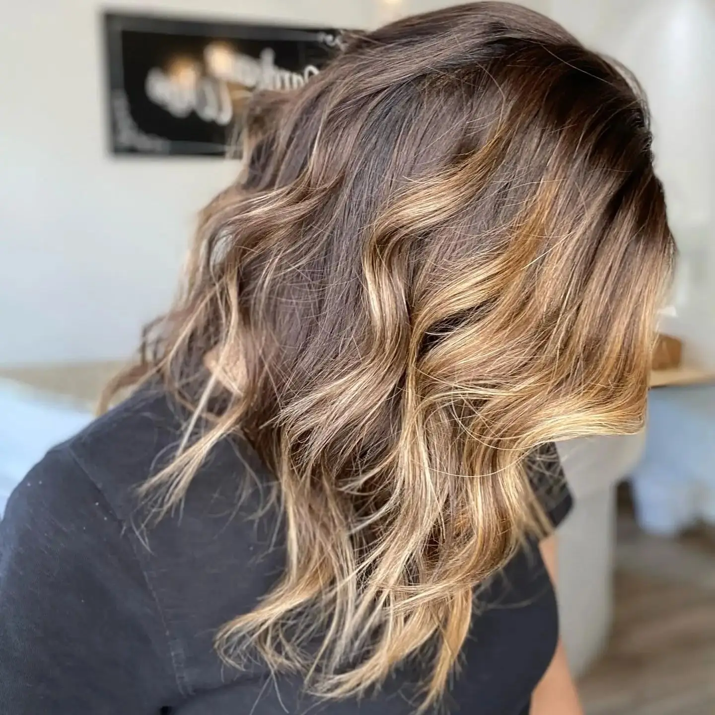 Balayage chocolate marrom peruca macia sem cola festa uso diário peruca dianteira do laço pré arrancar perucas sem cola cabelo sintético de alta densidade