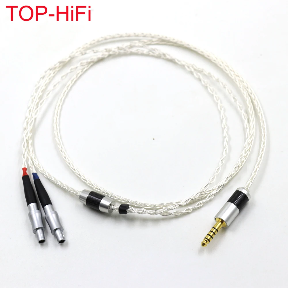 

HIFI 3.5/2.5/4.4mm Balanced OCC Single Crystal Silver Headphone Upgrade Cable Cable For HD800 HD800S HD820 Headset Cable