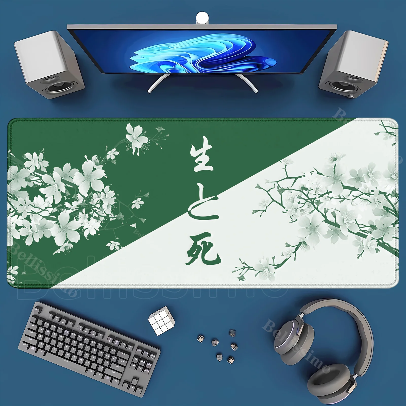 

Cute flower snack Cartoon Mousepad Kawaii Pink Moon Large Anime Natural Rubber Non-slip Mouse Pad office Lock Edge Game Desk Mat