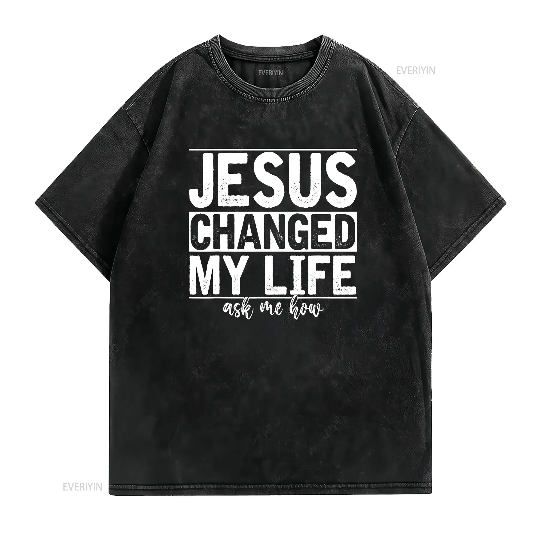 Jesus Changed My Life Asked Me How Christ Devotee T Shirt S 3XL vintage Washed Soft Comfortable Versatile designer clothes