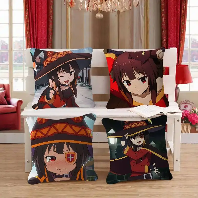 M-Megumin غطاء الوسادة المخدة المفروشات أريكة رمي وسادة ديكور المنزل المخدة