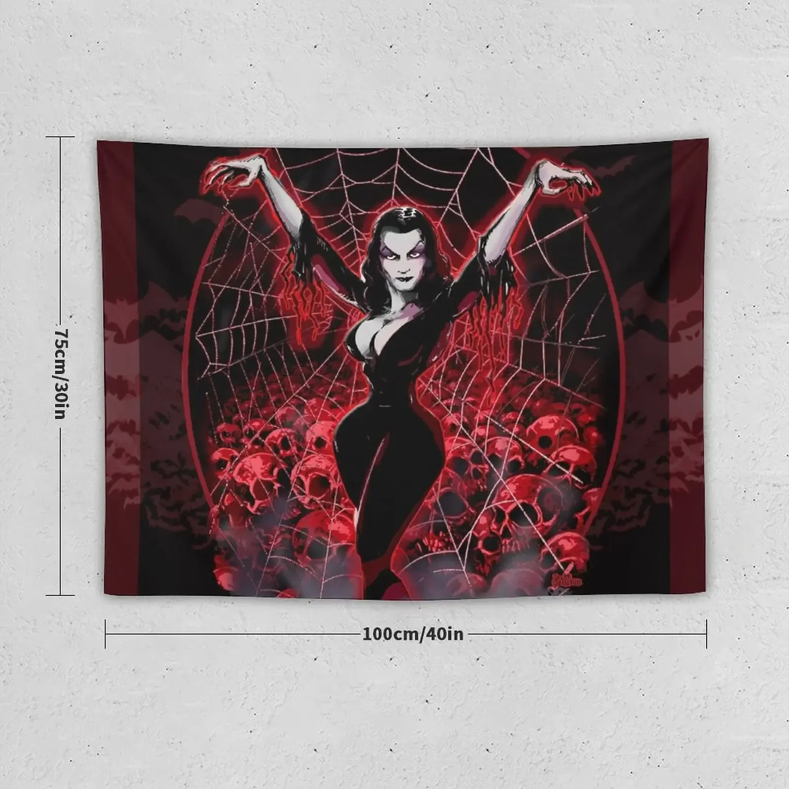 Vampira Spider web gothic Tapestry Wall Hanging House Decor Decor Home Decorative Paintings Tapestry