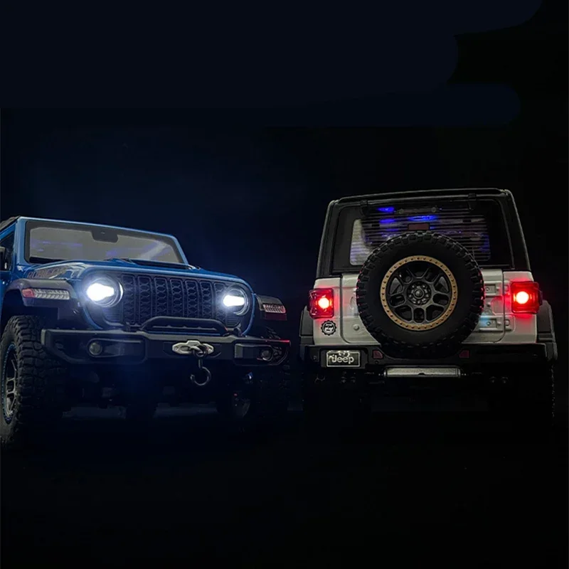 Fonde sotto pressione 1:18 Jeeps Wrangler di grandi dimensioni Rubicon modello di auto in lega Fonde sotto pressione in metallo fuoristrada modello di auto suono luce giocattoli regalo