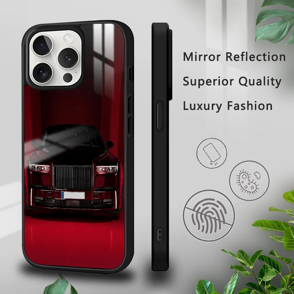 Classic luxury R-Rolls-Royces Phone Case For iPhone 16 15 14 13 12 11 Pro Xs Max Mini Plus Celulares Hard Funda