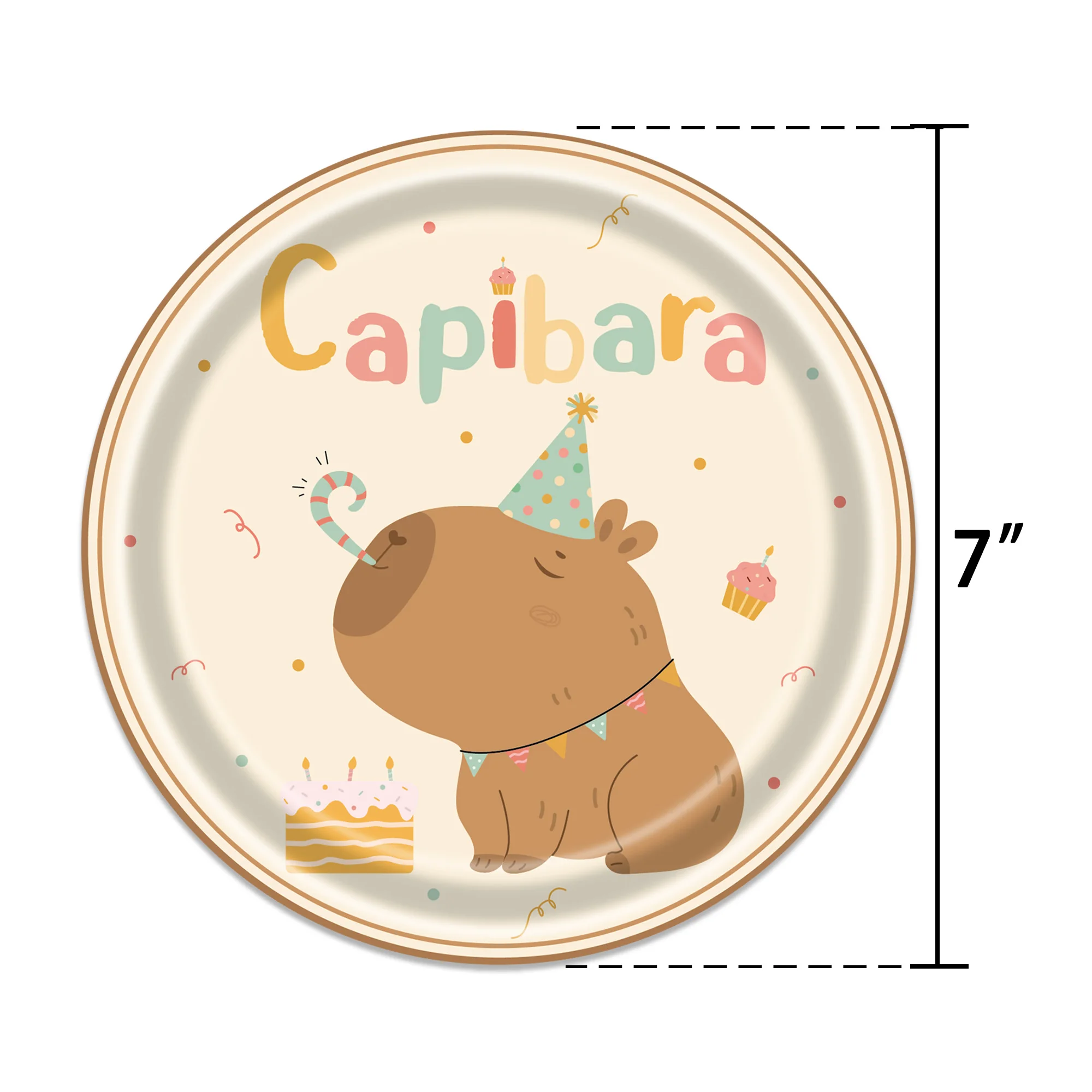 Conjunto de decoração de festa de aniversário com tema capivara, 10-20 pessoas, acessórios de chá de bebê, sacos de presente de animais, cenário personalizado