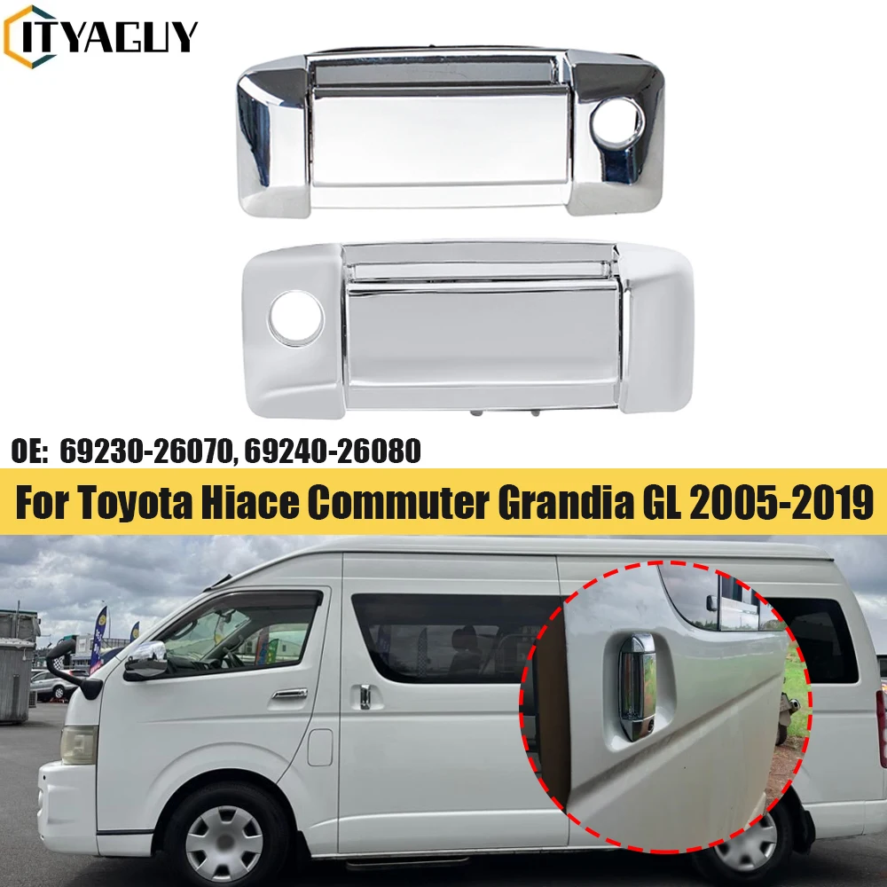 Chrom Schwarz Links Rechts Außenschiebetürgriff 69230-26070 69240-26080 Für Toyota Hiace Commuter Grandia GL 2005-2019