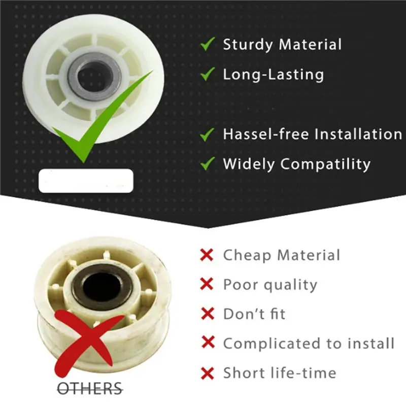 L65A-20PCS 279640 Dryer Idler Pulley Replacement For Whirlpool & Kenmore Dryers -Replaces 3388672 697692 AP3094197 W10468057