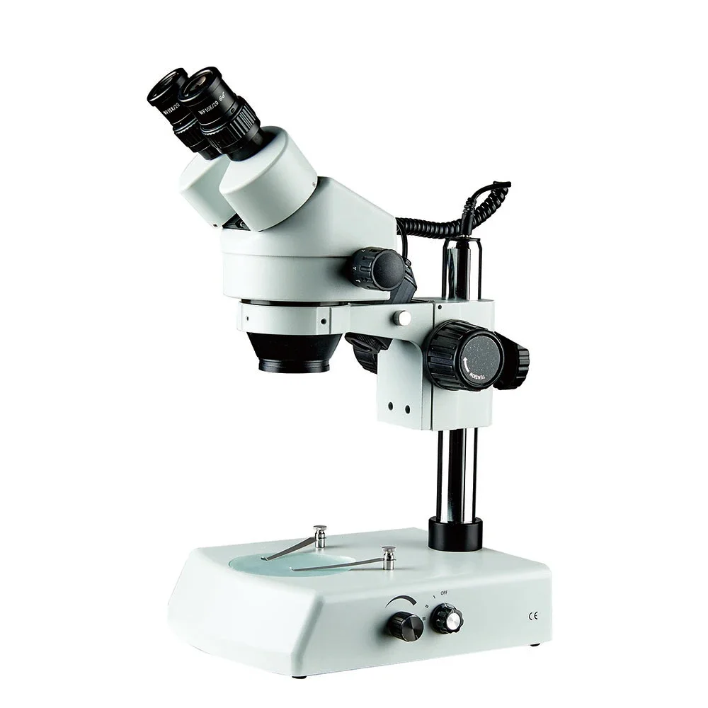 7X 45X Adjustable Continuous Zoom Binocular Stereo Microscope Bench Bracket Laboratory Jewelry Manufacturing Mobile Phone Repair