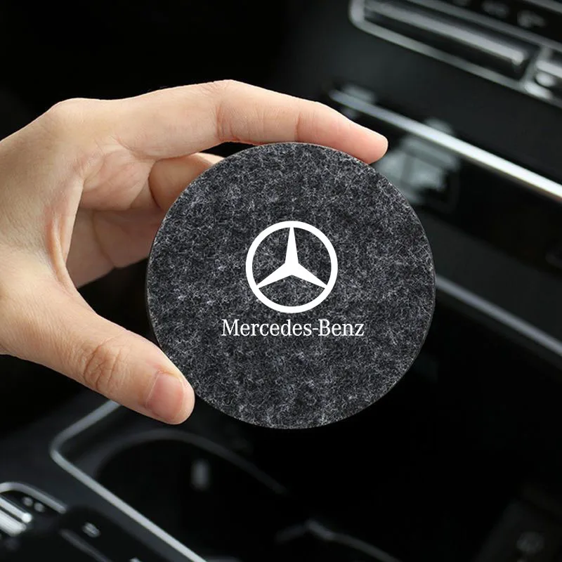 Car Coaster Water Cup Slot Non-Slip Mat felt Pad Cup Holder Mat For Mercedes Benz S320 W164 W203 W204 W168 A200 B/C/E/S Class