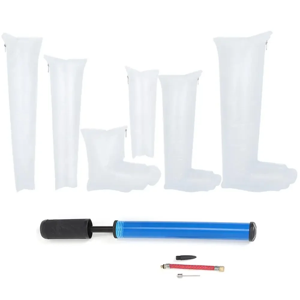 Waterproof 6-Piece/Set Inflatable Medical Fractures Emergency Inflatable Splint Leg Arm Ankle Emergency Joint Inflatable Splints